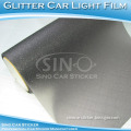 Salable Dark Black Glitter Car Light Protection Film